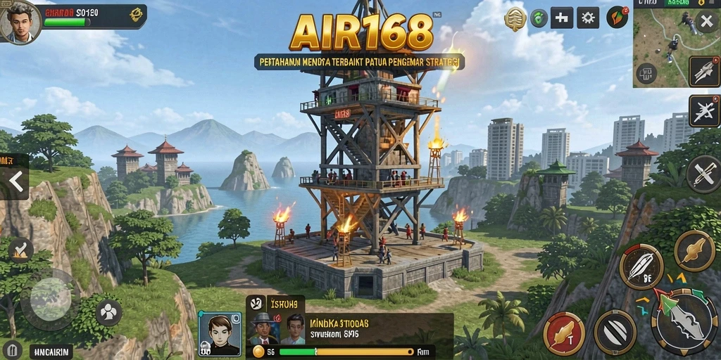 Screenshot utama AIR168 menampilkan aksi seru dalam gameplay Tower Defense.
