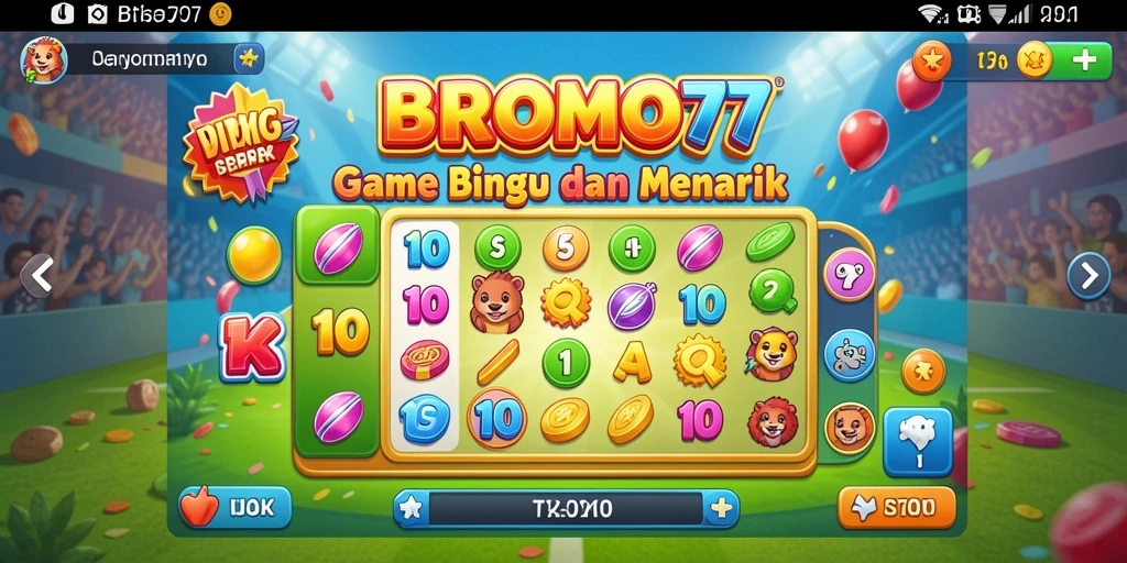 Screenshot BROMO77 menampilkan keseruan permainan Bingo yang interaktif.