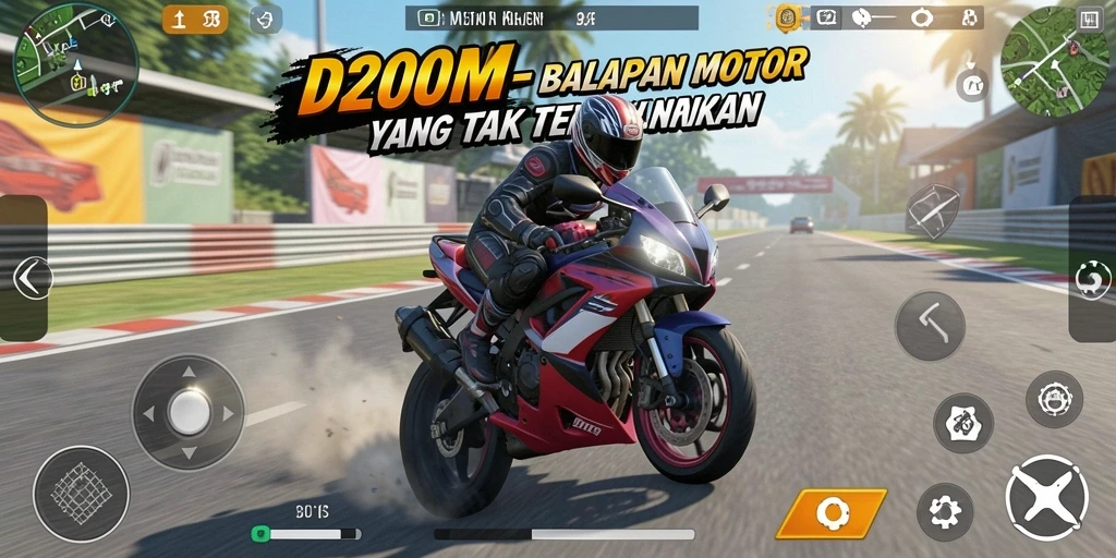 Tampilan gameplay D200M yang seru dan mendebarkan