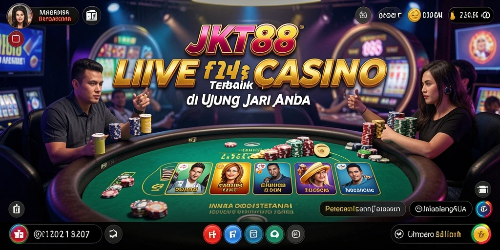 Tampilan gameplay Live Casino yang mengasyikkan di JKT88.