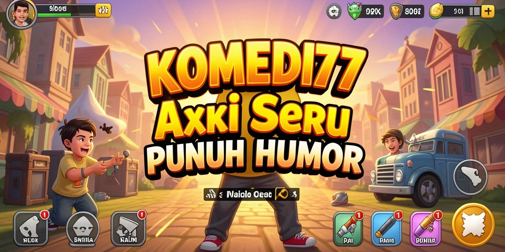 Tampilan menarik dari gameplay KOMEDI77 dengan aksi komedi yang seru.