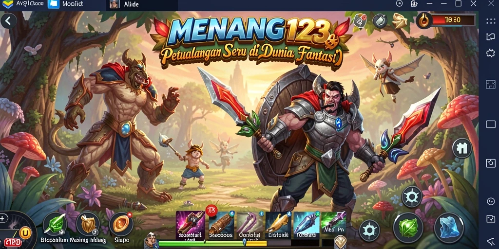 Tampilan gameplay seru dalam game petualangan MENANG123.