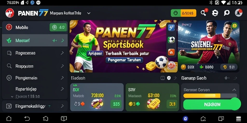 Tampilan gameplay PANEN77 dengan berbagai opsi taruhan olahraga.