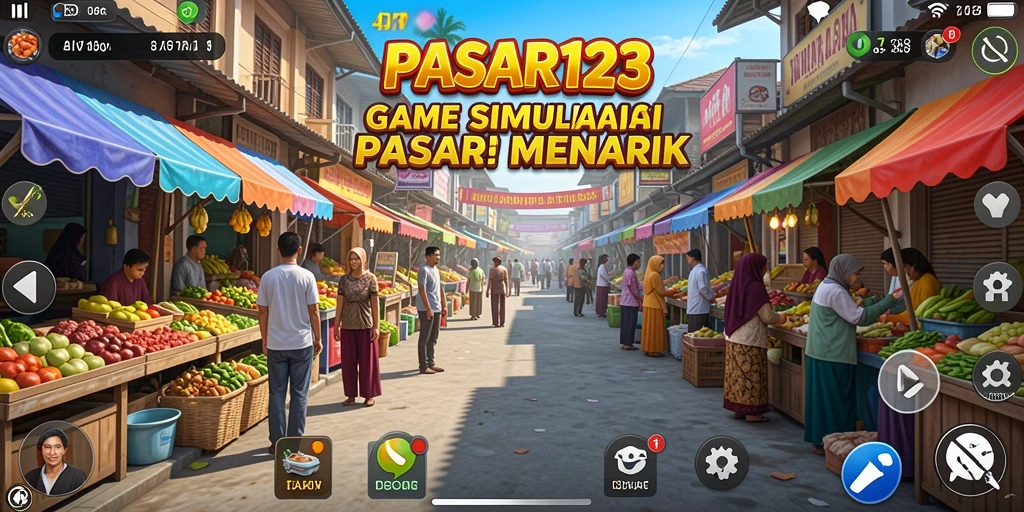 Tangkapan layar utama PASAR123 menampilkan interaksi pasar yang dinamis.