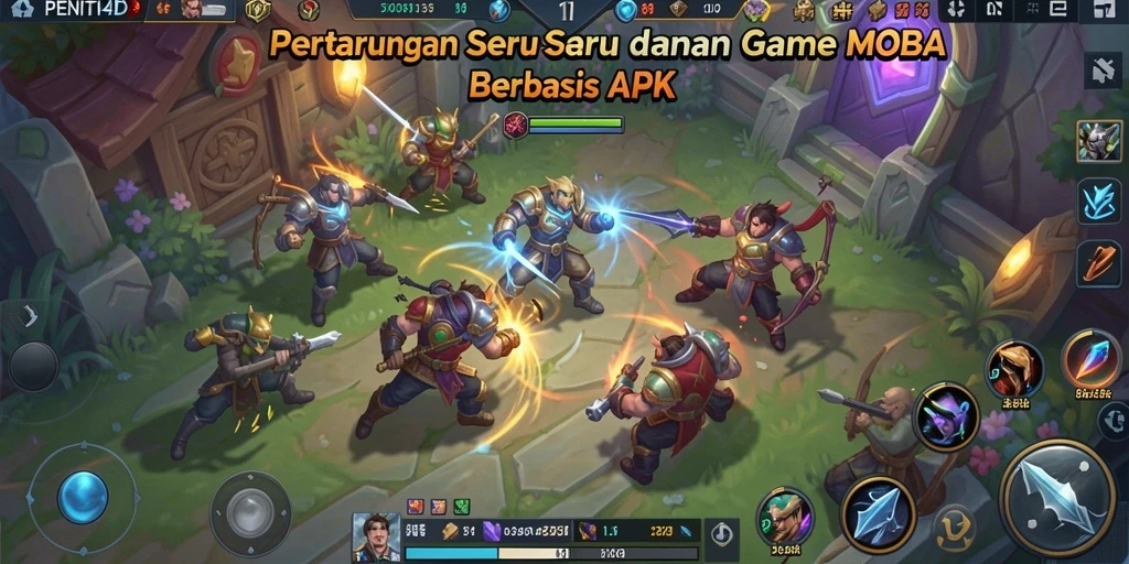 Gameplay seru dan mendebarkan dalam PENITI4D MOBA.