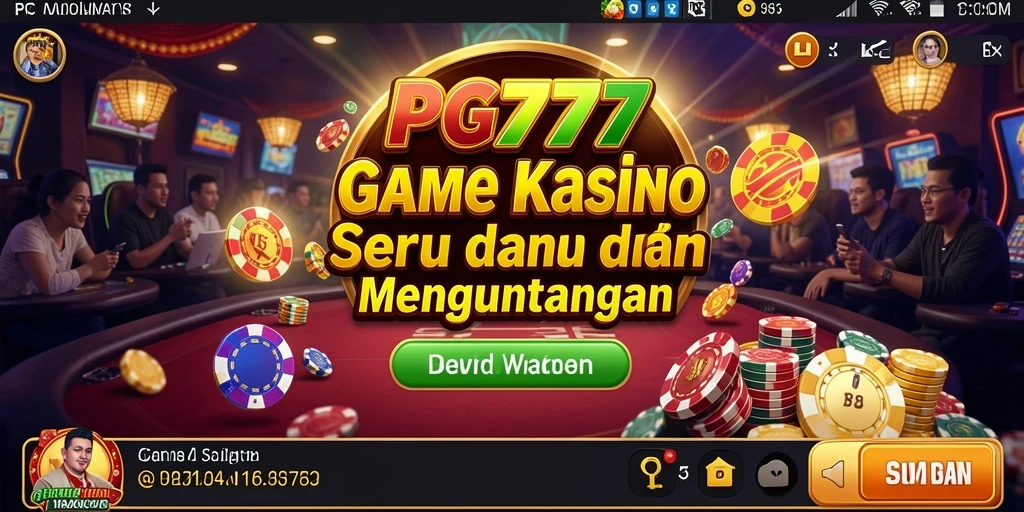 Screenshot PG777 menampilkan gameplay kasino yang seru dan interaktif.
