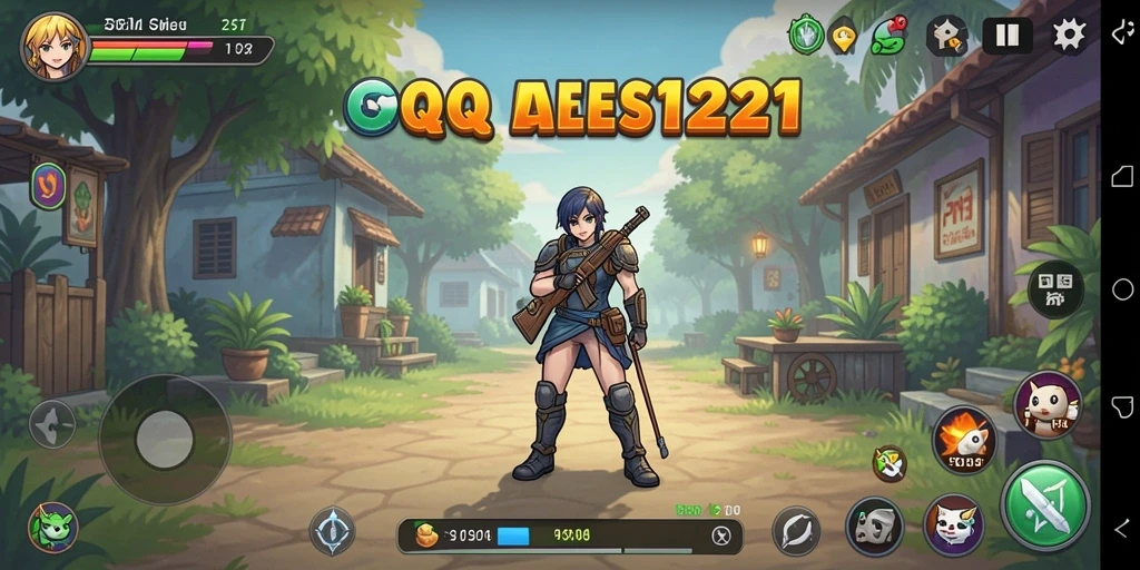Tangkapan layar gameplay QQ1221 menunjukkan proses pengelolaan kerajaan Idle.