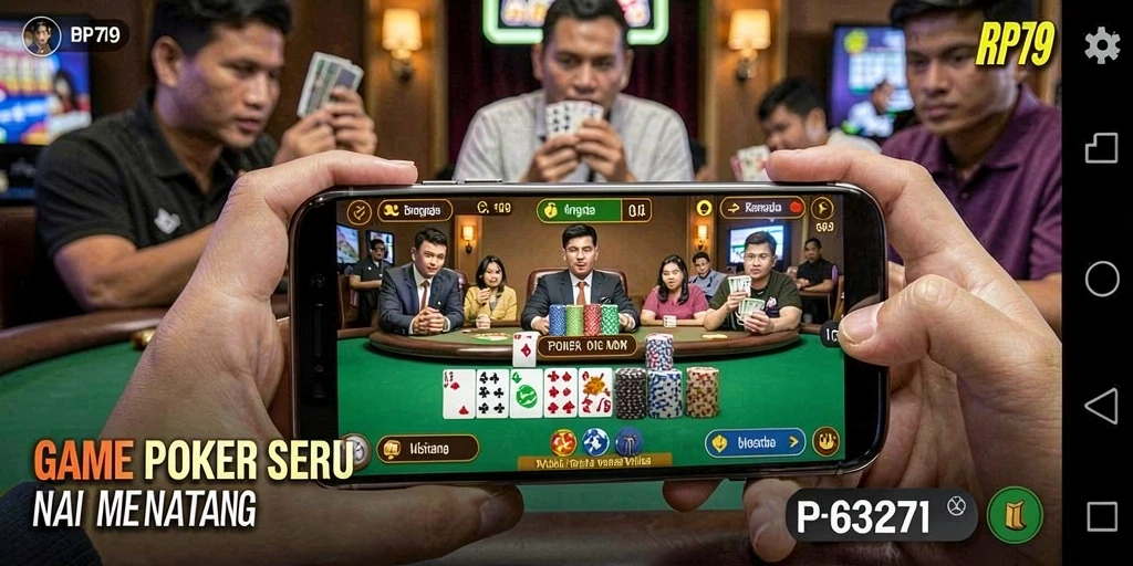 Tampilan menarik dari gameplay poker di RP79.