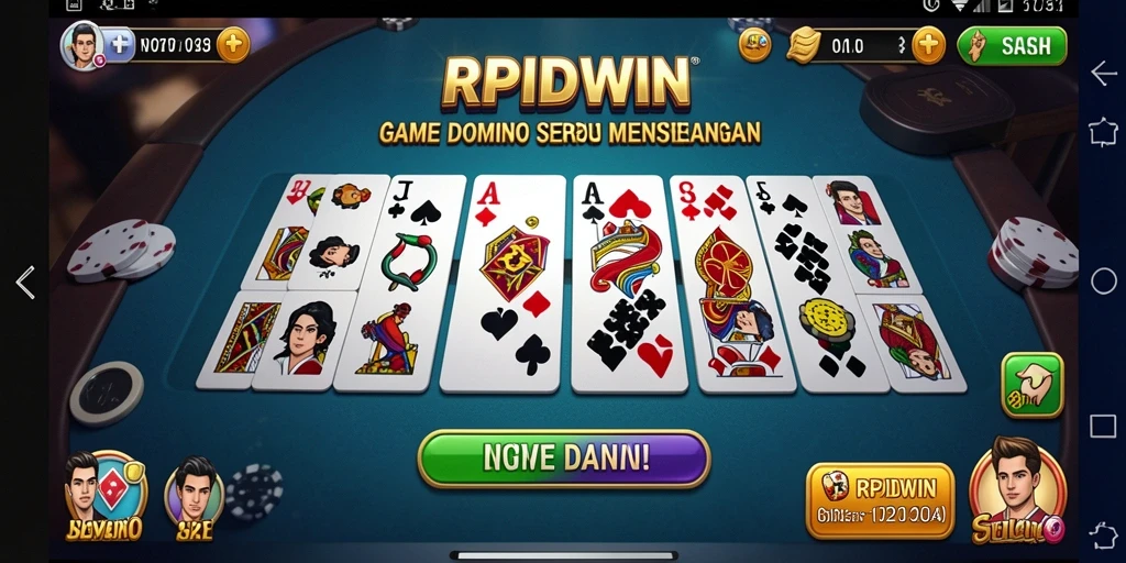 Tampilan gameplay RPIDWIN yang menarik saat bermain Domino.