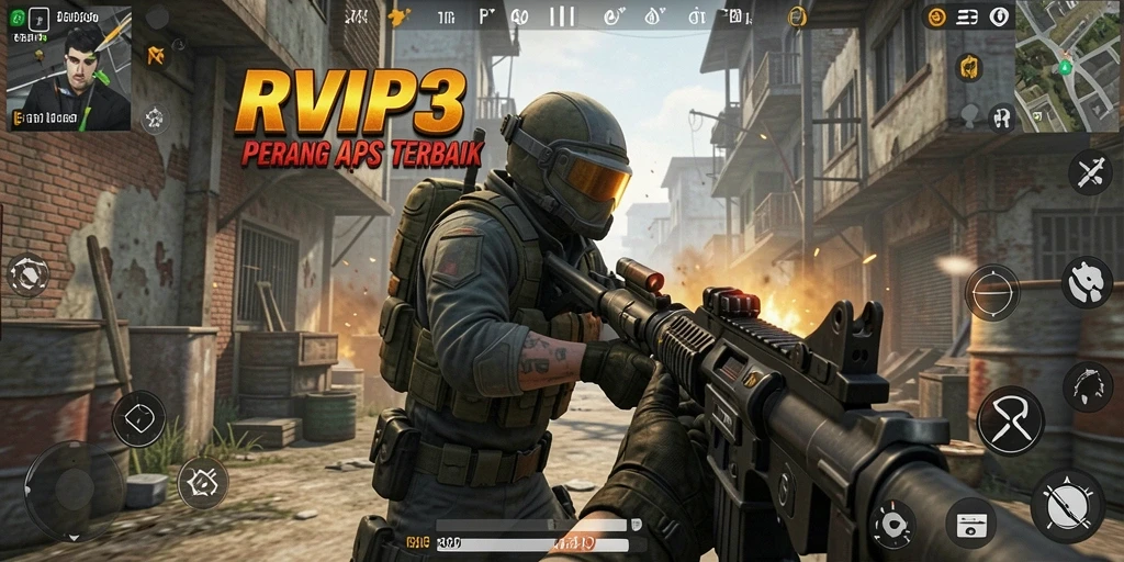 Tampilan memasuki arena pertempuran di RVIP3 dengan elemen FPS yang dinamis.