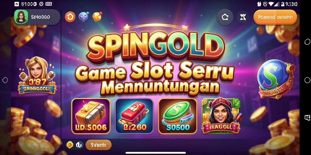 Screenshot SPINGOLD menampilkan gameplay seru dengan tampilan mesin slot.