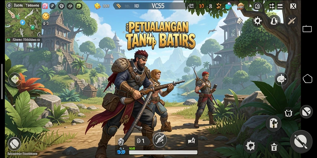 Tampilan gameplay VC55 yang memukau dan menawan di dunia terbuka.