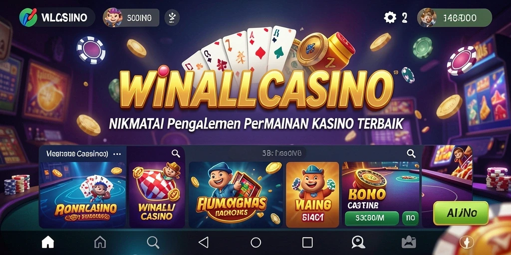 Tampilan menarik dari gameplay kasino di WINALLCASINO.